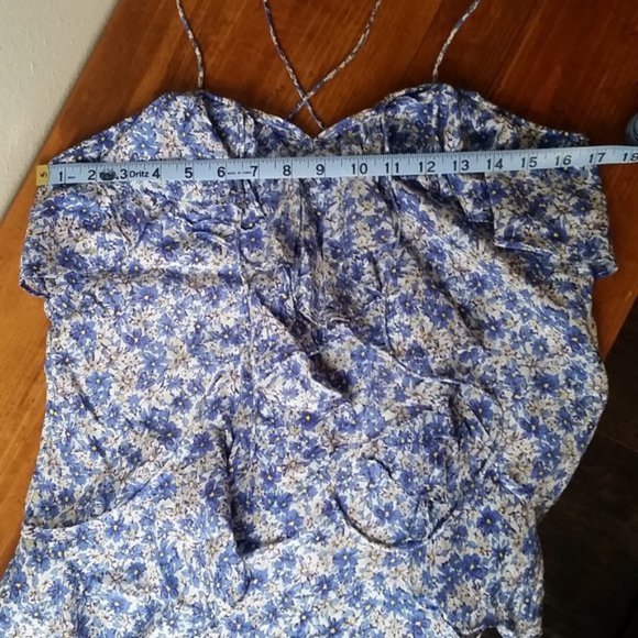 Banana Republic Blue Floral Silk Camisole - Picture 6 of 7